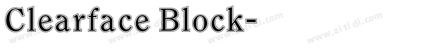 Clearface Block字体转换